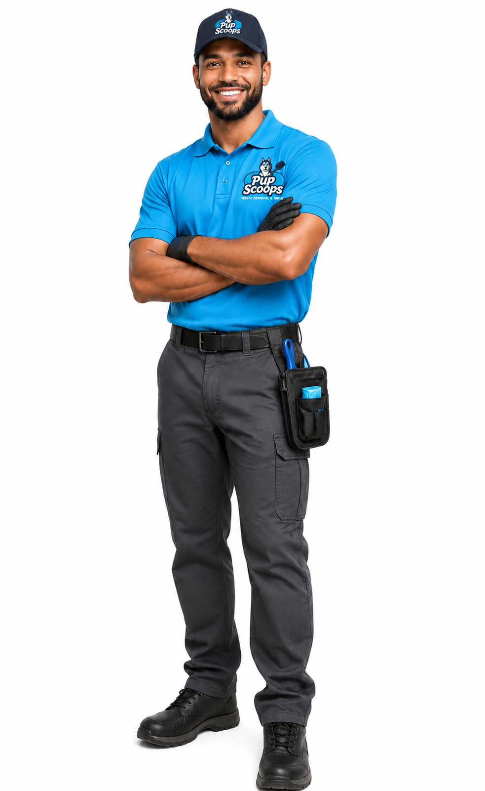 Pup Scoops crew member in uniform